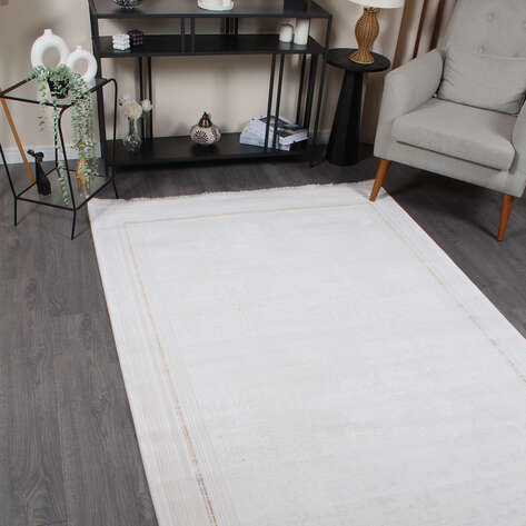 Halıstores Modda 4321 Multii Yün Tuşeli Akrilik Modern Saçaklı Salon Halısı - 2