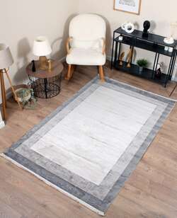Halıstores Modern Çerçeveli Halı Grande 4672 Antrasit (1)