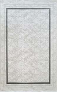 Halıstores Modern Geometrik Desenli Grande 4689 Antrasit Çerçeveli Halı  (2)