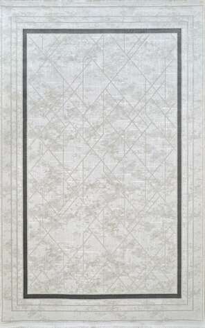 Halıstores Modern Geometrik Desenli Grande 4689 Antrasit Çerçeveli Halı  - 2