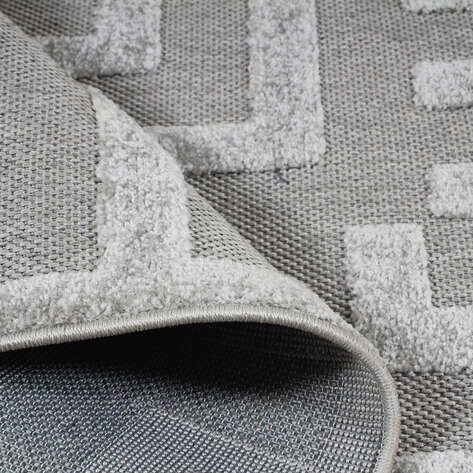 Halıstores Modern Desenli Dekoratif Gri Makine Halısı 295 - 4