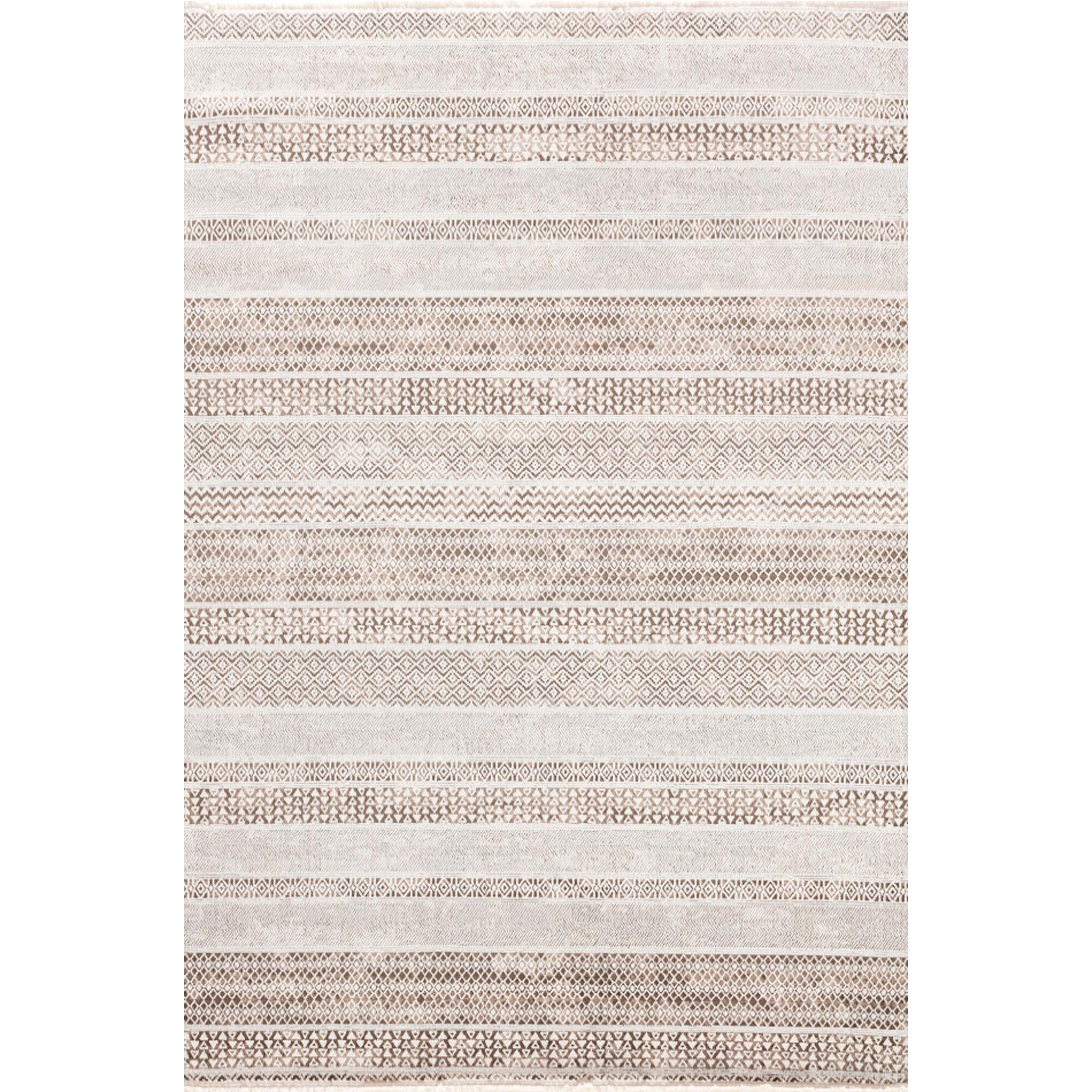 Halıstores Modern Desenli Halı Kahve Beyaz Marcel B292