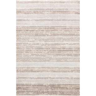 Halıstores Modern Desenli Halı Kahve Beyaz Marcel B292 (1)