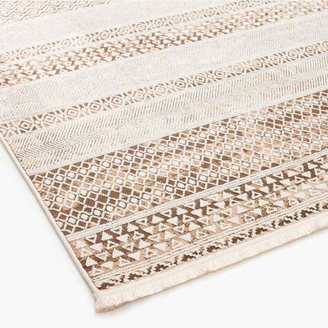 Halıstores Modern Desenli Halı Kahve Beyaz Marcel B292 - 2