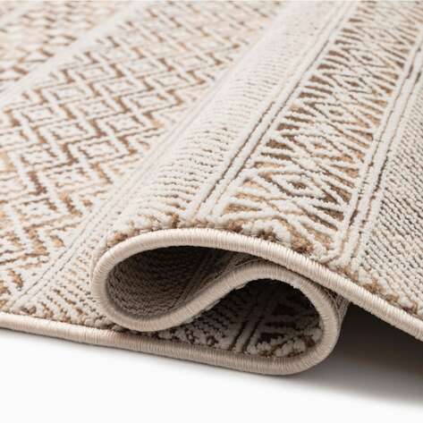 Halıstores Modern Desenli Halı Kahve Beyaz Marcel B292 - 3