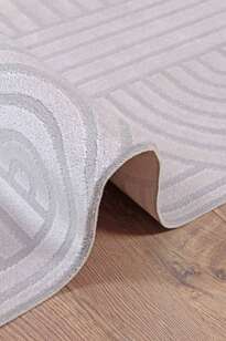 Halıstores Modern Geometrik Desenli Halı Grande 4666 Gri (4)