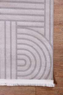 Halıstores Modern Geometrik Desenli Halı Grande 4666 Gri (5)