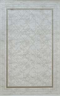 Halıstores Modern Geometrik Desenli Grande 4689 Vizon Çerçeveli Halı  - 2