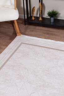 Halıstores Modern Geometrik Desenli Grande 4689 Vizon Çerçeveli Halı  - 3