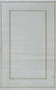 Halıstores Modern Geometrik Desenli Grande 4693 Krem-Vizon Çerçeveli Halı (3)