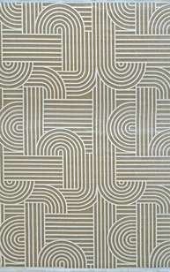 Halıstores Modern Geometrik Desenli Halı Grande 4666 Vizon (2)