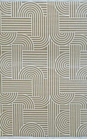Halıstores Modern Geometrik Desenli Halı Grande 4666 Vizon - 2