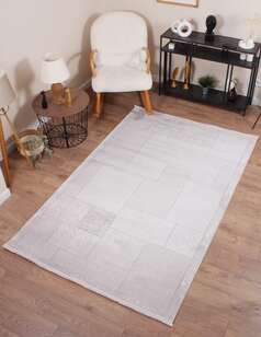 Halıstores Modern Geometrik Desenli Halı Grande 4692 Krem (1)