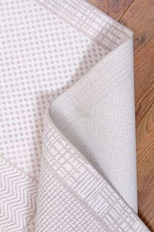 Halıstores Modern Geometrik Desenli Halı Grande 4692 Krem - 6