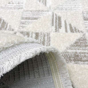 Halıstores Modern Geometrik Desenli Krem Halı Tornado TRN4 (5)