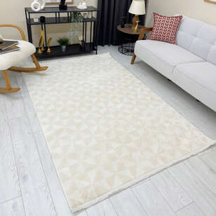 Halıstores Modern Geometrik Desenli Krem-Bej Halı Tornado TRN5 (1)