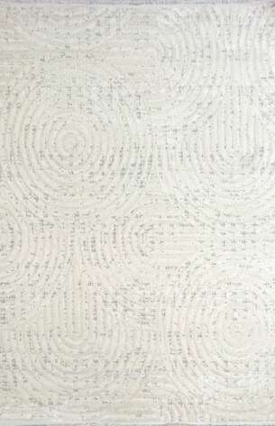 Halıstores Modern Geometrik Desenli Krem-Gri Halı Tornado TRN1 - 1