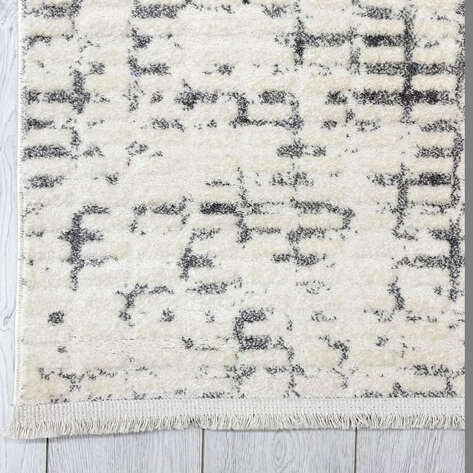 Halıstores Modern Geometrik Desenli Krem-Bej Halı Tornado TRN2 - 4