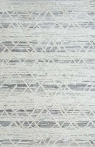 Halıstores Modern Geometrik Desenli Krem-Gri Halı Tornado TRN8 - 1