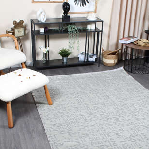 Halıstores Mono Yumuşak Dokulu Bej Etnik Desenli Dekoratif İskandinav Saçaklı Salon Halısı (3)