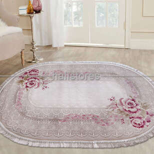 Halıstores Oval Halı Yakut YK70 Pembe (2)