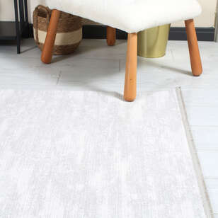 Halıstores Özel Ölçü Stone Desenli Dekoratif Krem Saçaklı Halı ST3 (1)