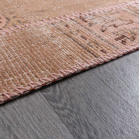 Halıstores Patchwork Halı Gül Kurusu 160x230cm - 5