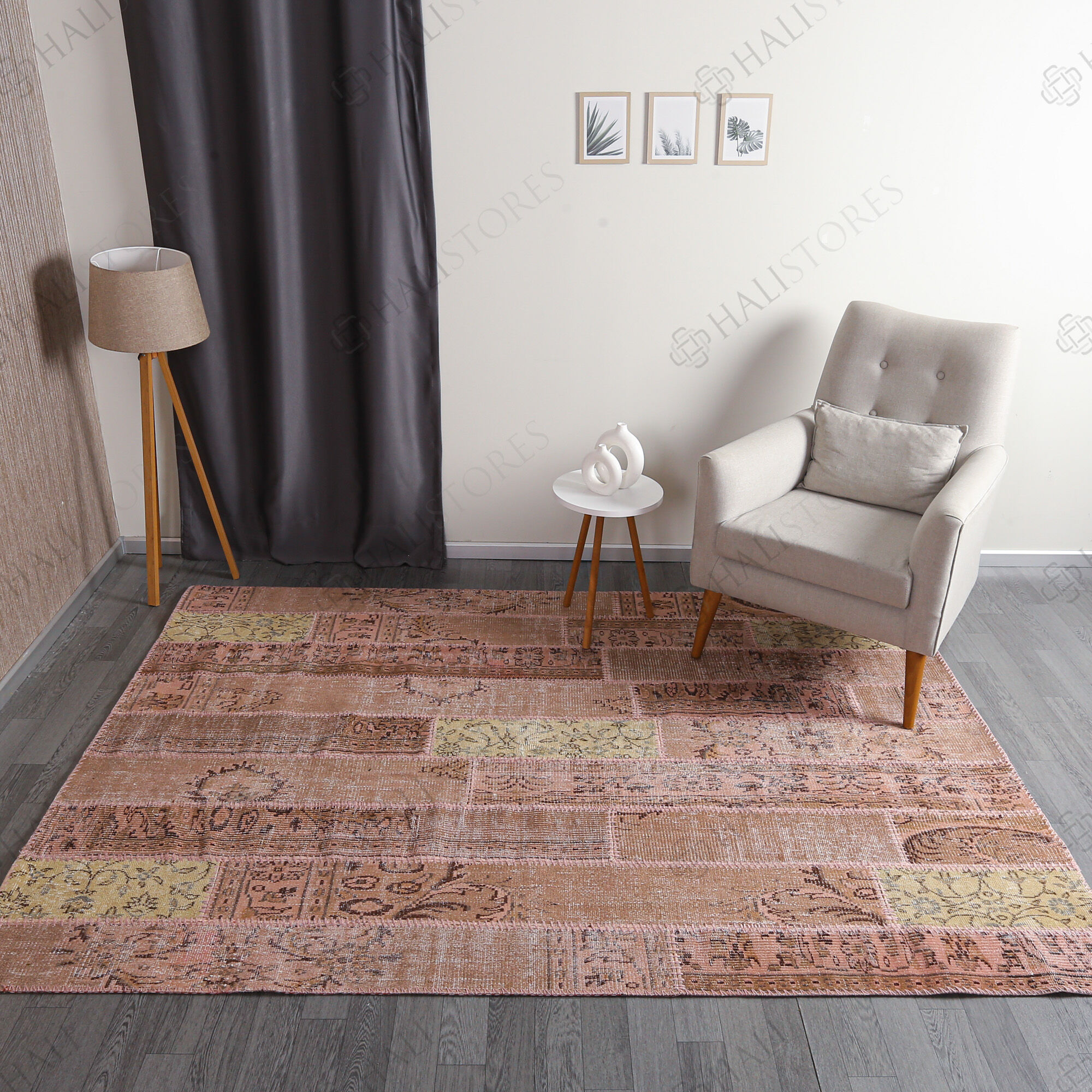 Halıstores Patchwork Halı Gül Kurusu 160x230cm