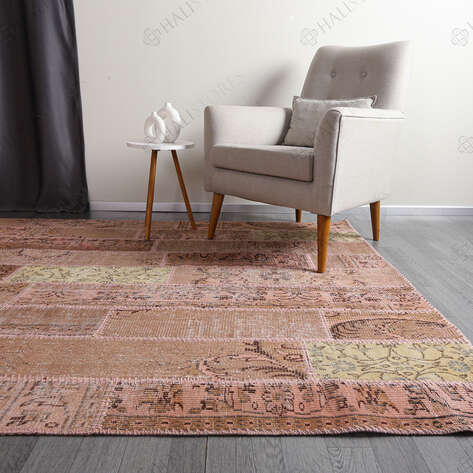 Halıstores Patchwork Halı Gül Kurusu 160x230cm - 3