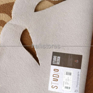 Halıstores Reserve Design Dantel Yuvarlak Halı Bej-Krem (6)