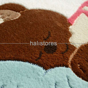 Halıstores Reserve Design Kids Ayıcık Halı Kahve (4)
