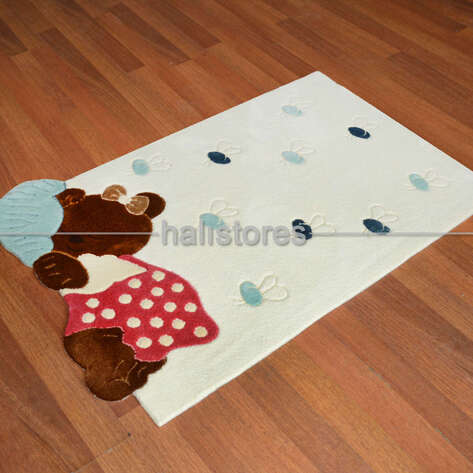 Halıstores Reserve Design Kids Ayıcık Halı Kahve - 1