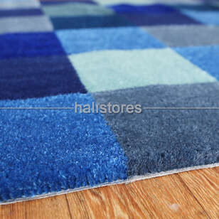 Halıstores Reserve Design Mavi Kutucuklar Halı (5)