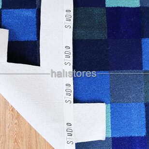 Halıstores Reserve Design Mavi Kutucuklar Halı (6)