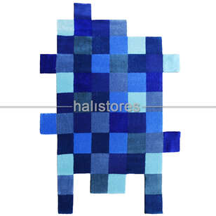 Halıstores Reserve Design Mavi Kutucuklar Halı (1)