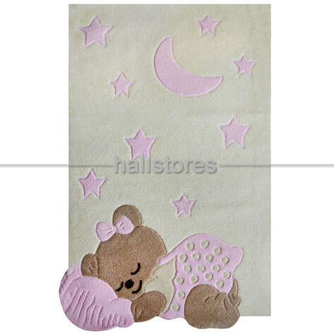 Halıstores Reserve Kişiye Özel Tasarım Çocuk Halısı Ayıcık Pembe - 3