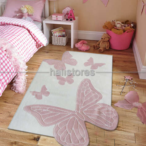 Halıstores Reserve Kişiye Özel Tasarım Çocuk Halısı Kelebekler - 1