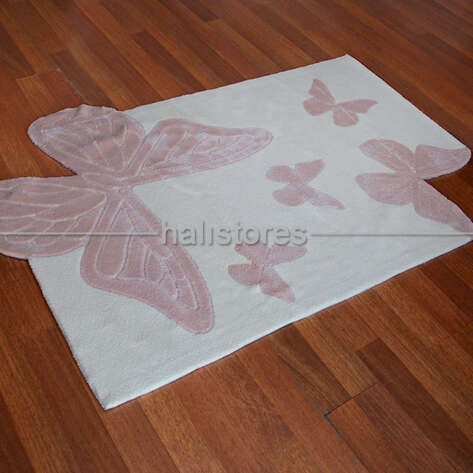 Halıstores Reserve Kişiye Özel Tasarım Çocuk Halısı Kelebekler - 2