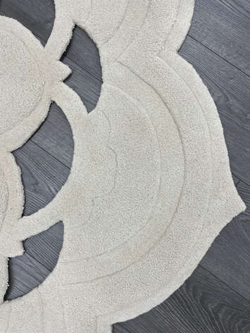 Halıstores Reserve Kişiye Özel Tasarım Dantel Yuvarlak Halı Açık Bej - 3