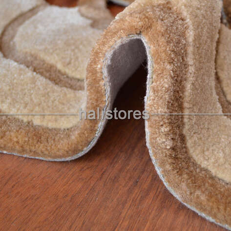 Halıstores Reserve Kişiye Özel Tasarım Dantel Yuvarlak Halı Krem-Bej - 4