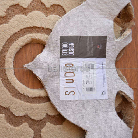 Halıstores Reserve Kişiye Özel Tasarım Dantel Yuvarlak Halı Krem-Bej - 6