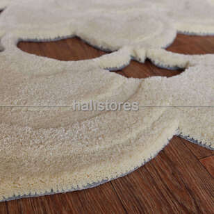 Halıstores Reserve Kişiye Özel Tasarım Dantel Yuvarlak Halı Krem (5)