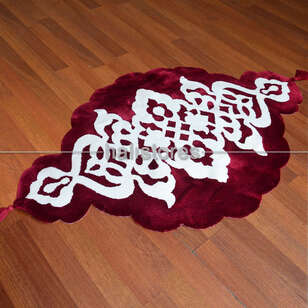 Halıstores Reserve Kişiye Özel Tasarım Halı Damask Bordo-Ekru (3)
