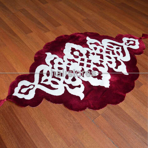 Halıstores Reserve Kişiye Özel Tasarım Halı Damask Bordo-Ekru - 3