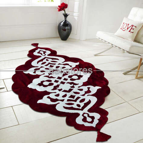 Halıstores Reserve Kişiye Özel Tasarım Halı Damask Bordo-Ekru - 2