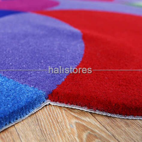 Halıstores Reserve Kişiye Özel Tasarım Halı Renkli Daireler 02 - 3