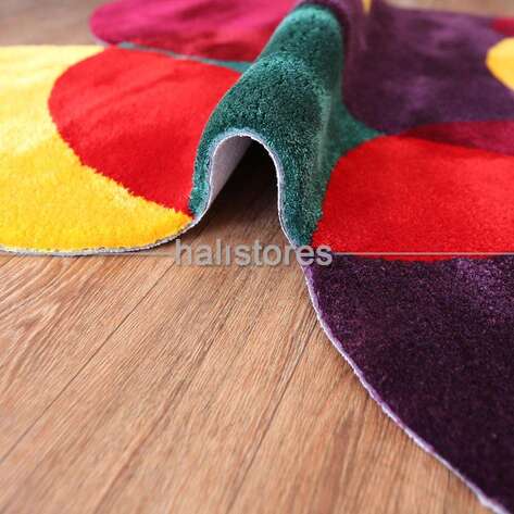 Halıstores Reserve Kişiye Özel Tasarım Halı Renkli Daireler - 9