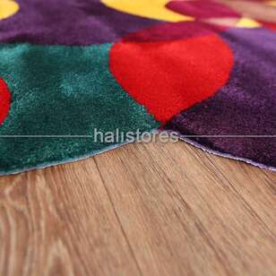 Halıstores Reserve Kişiye Özel Tasarım Halı Renkli Daireler (10)