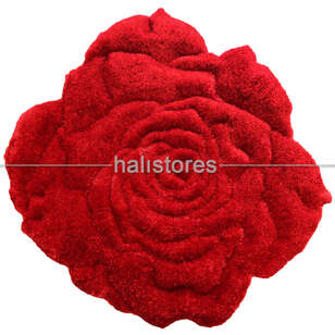 Halıstores Reserve Kişiye Özel Tasarım Kırmızı Gül Halı (1)