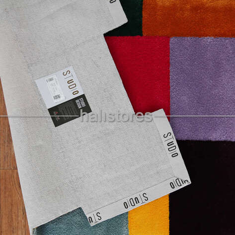 Halıstores Reserve Kişiye Özel Tasarım Yolluk Halı Renkli Kareler - 7